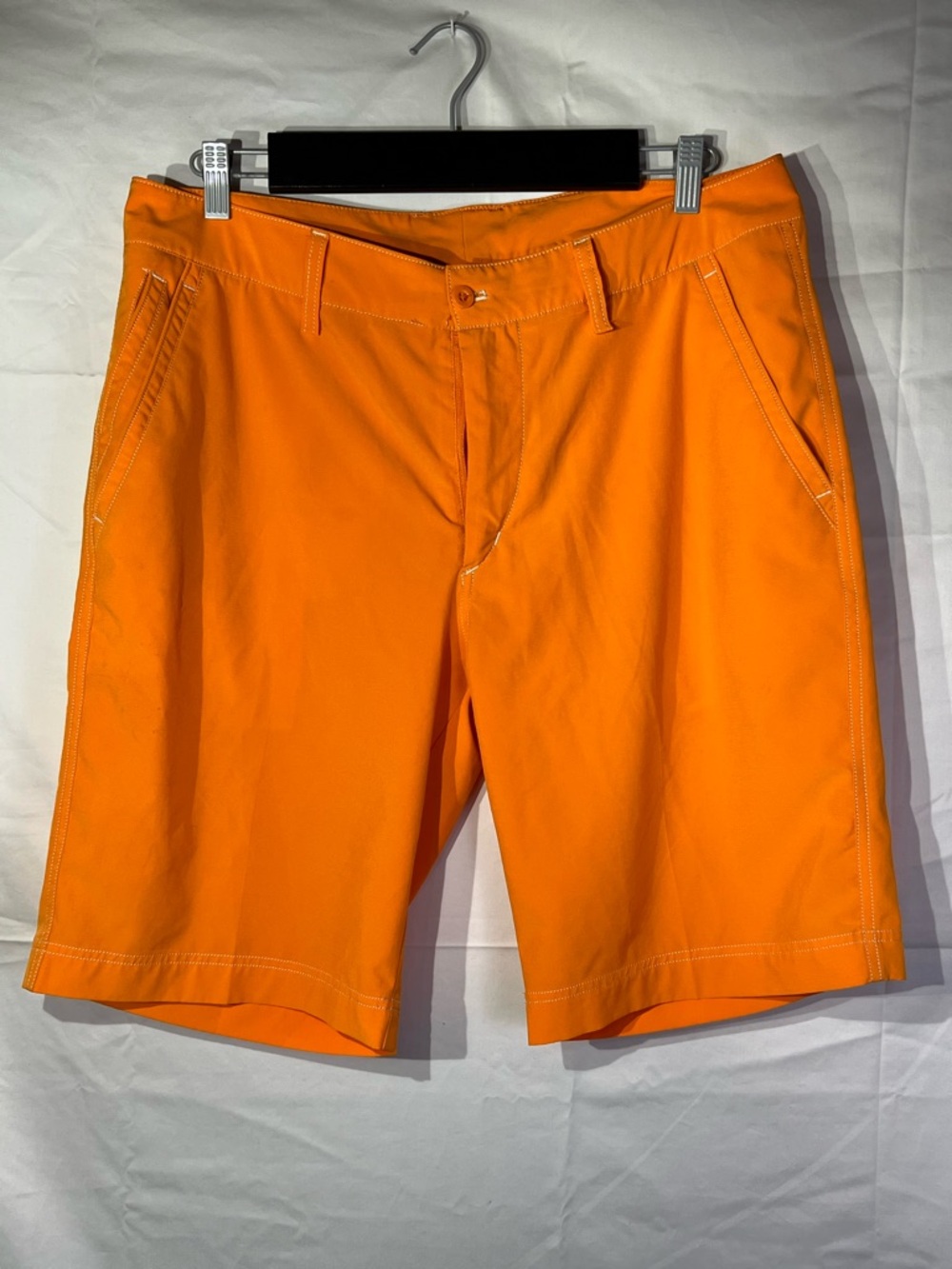 LOFT Men's Orange Flat-Front Shorts